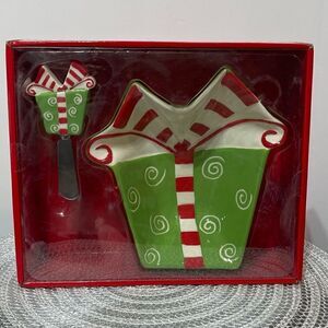 Main Street Collections Shaped Bowl with Spreader NWT